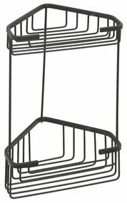 GEDY 2482-14 Raft de colț inteligent cu douăniveluri 20 x 32,5 x 15,1 cm, negru mat
