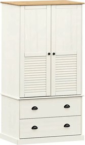vidaXL Dulap VIGO, alb, 90x55x170 cm, lemn masiv de pin