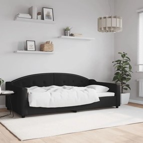 354190 vidaXL Cadru de pat, negru, 100 x 200 cm, material textil