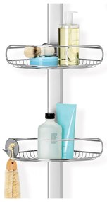 Raft de baie telescopic din metal gri - simplehuman