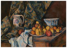 Tablou - Paul Cézanne, Still Life with Apples and Peaches, reproducere (70x50 cm)