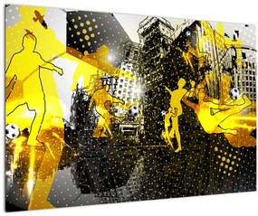 Tablou - Fotbal în marele oraș (90x60 cm)
