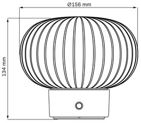Lampă LED tactilă dimabilă de masă LATTE LED/1,8W/5V USB 2000 mAh crom/alb