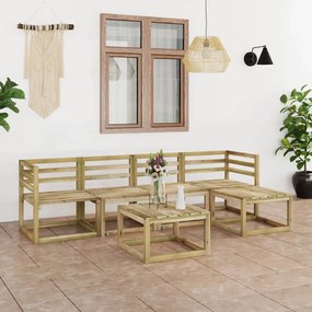 3065304 vidaXL Set mobilier de grădină, 6 piese, lemn de pin verde tratat