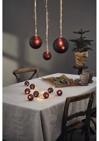 Decorațiune luminoasă burgundy ø 6 cm de Crăciun Bliss – Star Trading