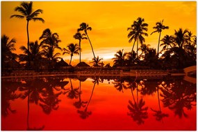 Tablou - Apus de soare deasupra rezortului (90x60 cm)