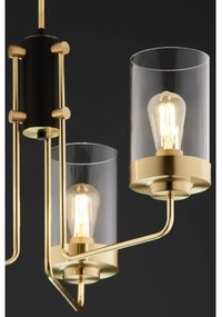 Jupiter 2087 - Lustru cu tija RAMIREZ 3xE27/15W/230V auriu/negru