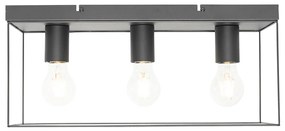 Plafoniera minimalistă neagră cu 3 lumini - Kodi