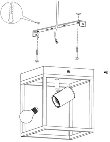 Eglo 98331 - Plafonieră SILENTINA 1xE27/40W/230V