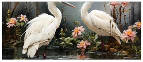 Tablou - Macarale albe (120x50 cm)