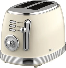 Prajitor de paine Retro Zilan ZLN1191, 2 felii de paine, 850W, 6 trepte de temperatura si timer, dezghetare, reincalzire, picioruse antiderapante