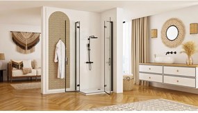Cabina dus REA Hugo Double 90x90 cm negru