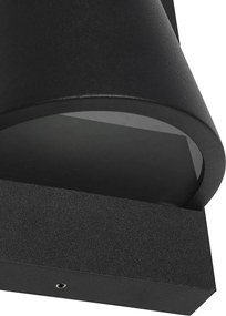 Aplică inteligentă de exterior neagră IP44 cu WiFi GU10 - Femke