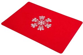 Suport farfurii Altom Snowflake roșu, 30 x 45 cm , set de 4 buc.