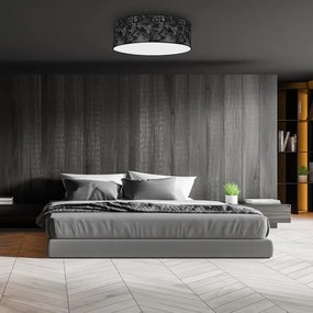 Plafonieră SATINO 3xE27/60W/230V neagră/gri