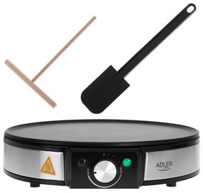 Aparat electric pentru clatite Adler AD 3058, 1600W, 30 cm, Ustensile, Negru
