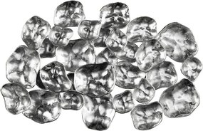 Decoratiune perete design modern VARIATION 100cm, argintiu