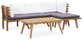 46678 vidaXL Set mobilier de grădină, 5 piese, lemn masiv de acacia