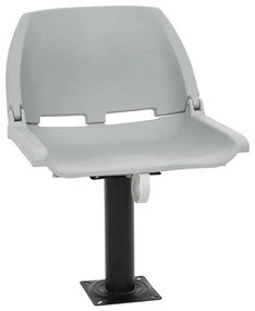 vidaXL Set scaun pliabil, 2 piese, fără pernă, gri, 48x51x41 cm