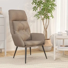 vidaXL Scaun de relaxare, gri taupe, piele întoarsă artificială