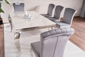 Masa Ceramica Calacatta Prince alb/crom - l90 x L150 x h75 cm