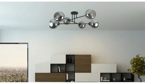 Lustră pe tijă VASCO 6xE27/60W/230V negru/negru fumuriu