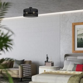 Lustră aplicată GLUM 3xE27/60W/230V neagră