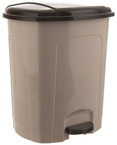 Coș de gunoi maro cu pedală din plastic 30 l – Orion