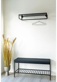 Vita bench, negru, cu picioare negre, 100x36x48,5 cm