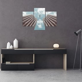 Tablou cuavion între clădiri (90x60 cm)