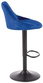 Scaun de bar H-101 velvet bleumarin