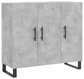 828136 vidaXL Servantă, gri beton, 90x34x80 cm, lemn compozit