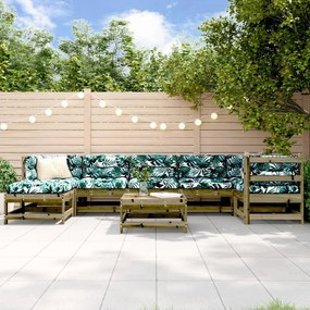 3186290 vidaXL Set mobilier relaxare de grădină, 8 piese, lemn de pin tratat