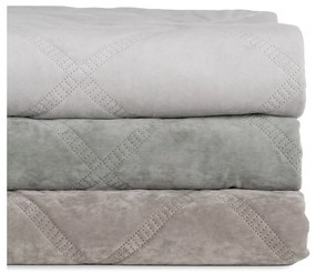 Cuvertură crem matlasată din catifea 180x260 cm – Ixia