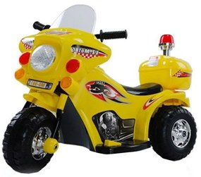 Motocicleta Electrica cu Acumulator Pentru Copii NOVOKIDS™ Motor Sport, Cu Melodii si Lumini, Trotineta Electrica, 3 Roti, MERS CU SPATELE, Galben