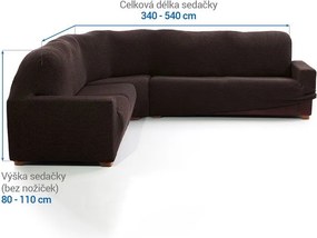 Nueva Textura Huse care se întind foarte bine NIAGARA ciocolatei colţar (l. 340 - 540 cm)
