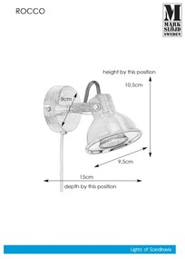 Markslöjd 107853 - Aplică perete spot ROCCO 1xGU10/7W/230V
