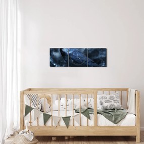Tablou - Corbul (cu ceas) (90x30 cm)