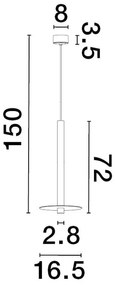 Lustra, Pendul LED design tubular DANDIA