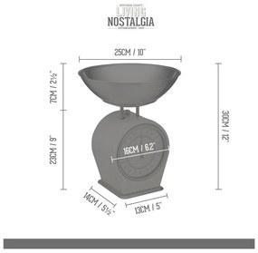 Cântar de bucătărie Kitchen Craft Living Nostalgia, 4 kg, crem