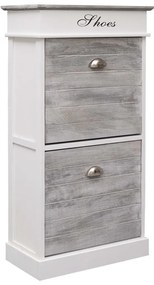 vidaXL Pantofar, gri, 50x28x98 cm, lemn de paulownia