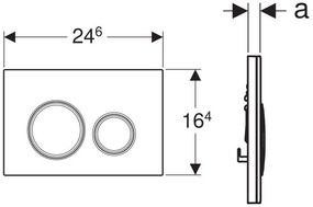 Placa dubla actionare Geberit Sigma 21, crom/gri nisipiu - GEB115.884.JL.1