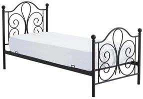 Pat metalic Panama Negru – 90 x 200 cm