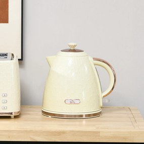 HOMCOM Fierbător, 2200 W, fereastră transparentă, filtru, fierbător rapid, bej | Aosom Romania