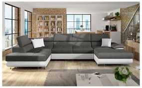 Colțar în formă de U Alphard Bis (S) (piele ecologică soft 017 + lux 06 + piele ecologică soft 017). 1051161