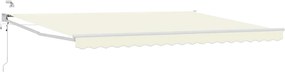 vidaXL Cort electric retractabil Crem 4 × 3 m