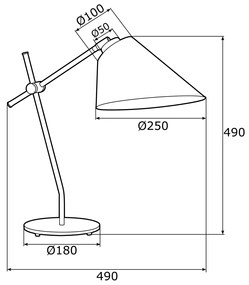 Veioza / Lampa de masa reglabila design modern CLAVA