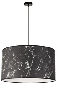 Lustră pe cablu Duolla MARBLE 1xE27/40W/230V d. 45 cm negru/alb