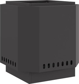 vidaXL Focar Fără Fum Negru 48 x 48 x 51 cm Oțel