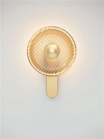 Aplica de perete moderna LED LAVINA auriu/ chihlimbar